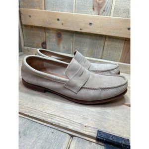 Cole Haan Beige Suede Penny Loafers